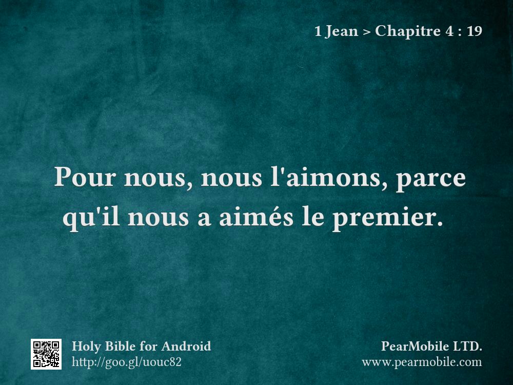 1 Jean, Chapitre 4:19